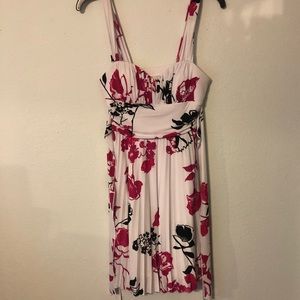 Pink and Black Floral Dress